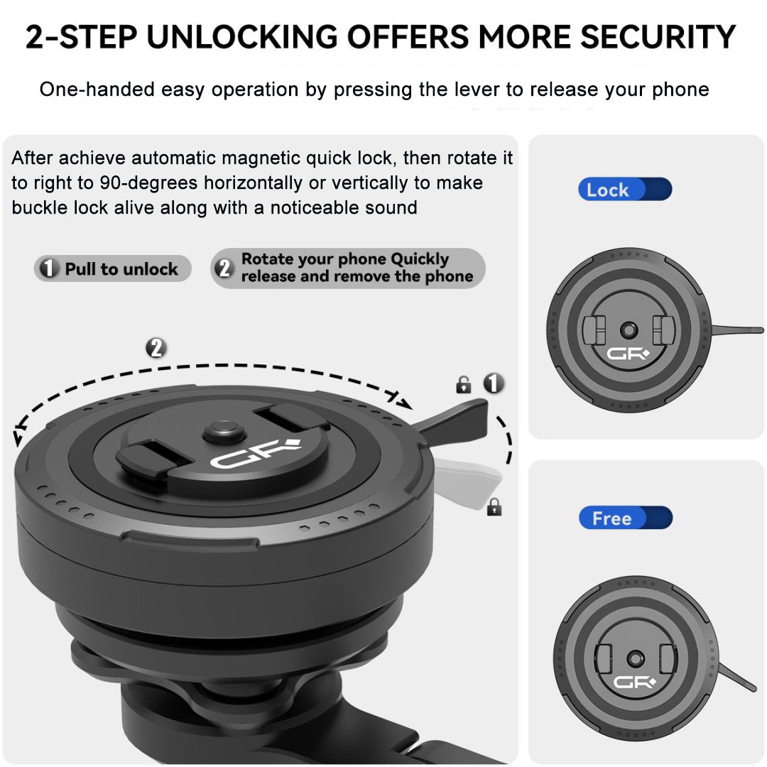 GRXPLORE Soporte de manillar GR-MT11 con amortiguador de vibraciones PRO