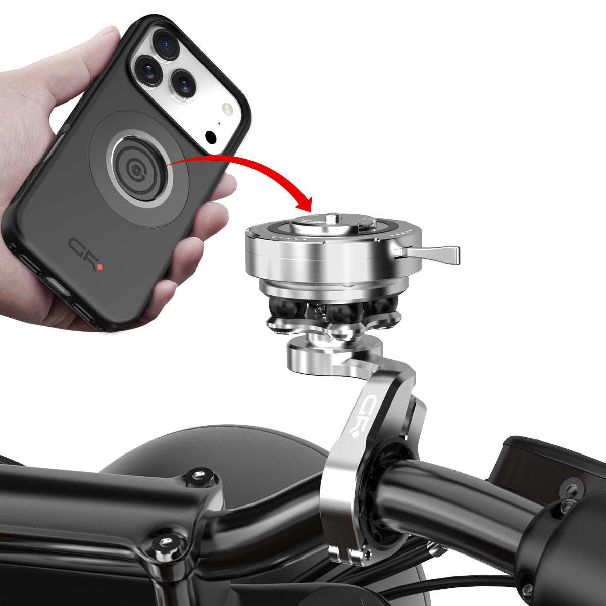 GRXPLORE GR-MT10-D Handlebar Mount Kit with Vibration Dampener PRO