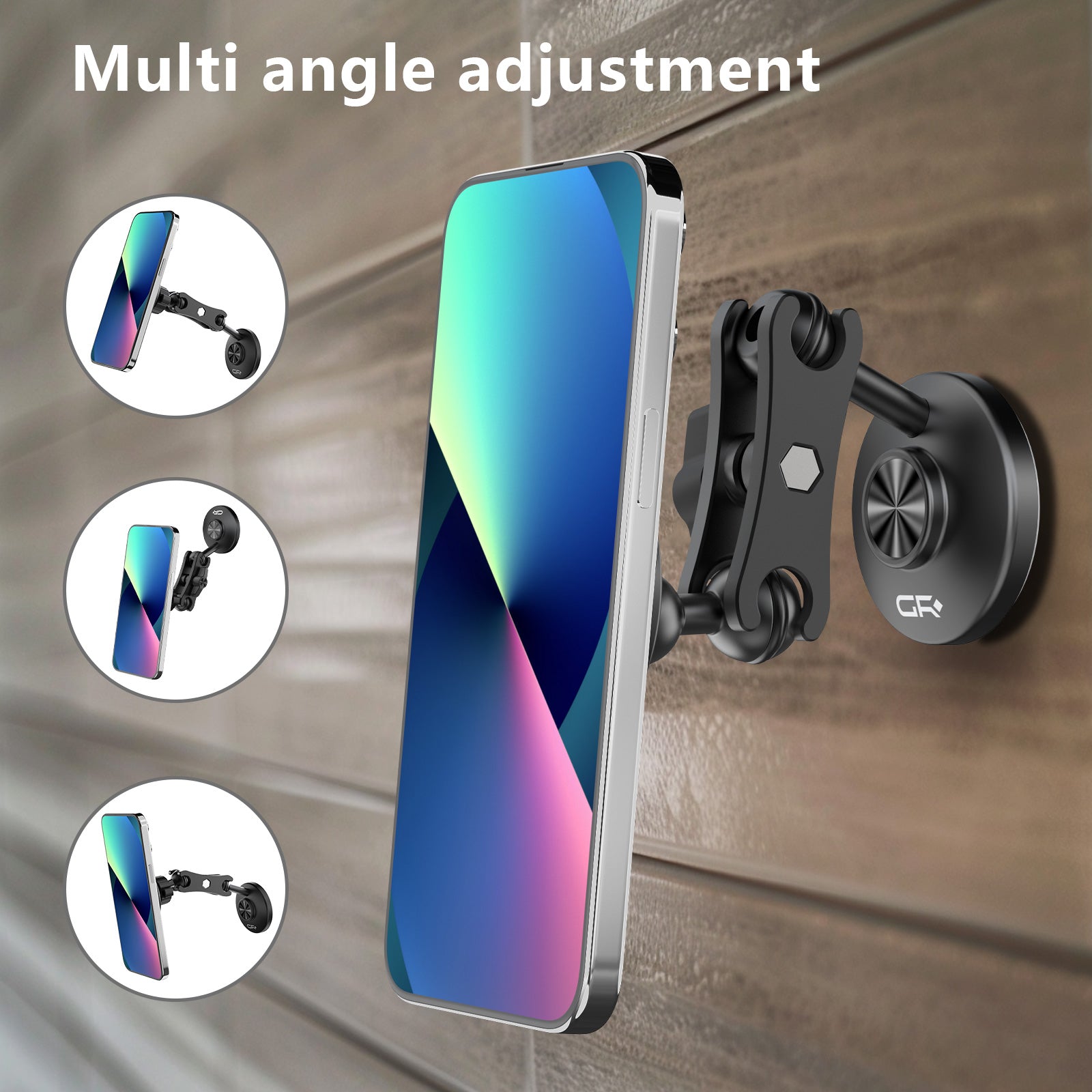 GRXPLORE GR-CX14 Magnetic Phone Mount for Desk & Car Dashboard
