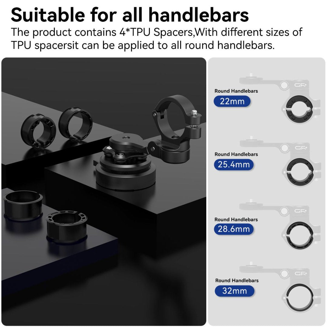 GRXPLORE GR-MT11 Handlebar Mount Kit with Vibration Dampener PRO