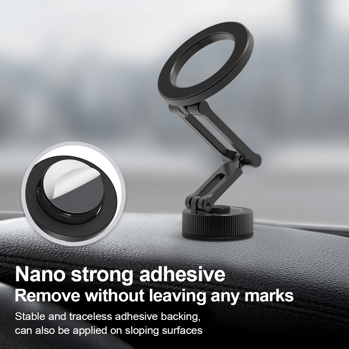 GRXPLORE GR-CX2 Magnetic Phone Mount for Desk & Car Dashboard