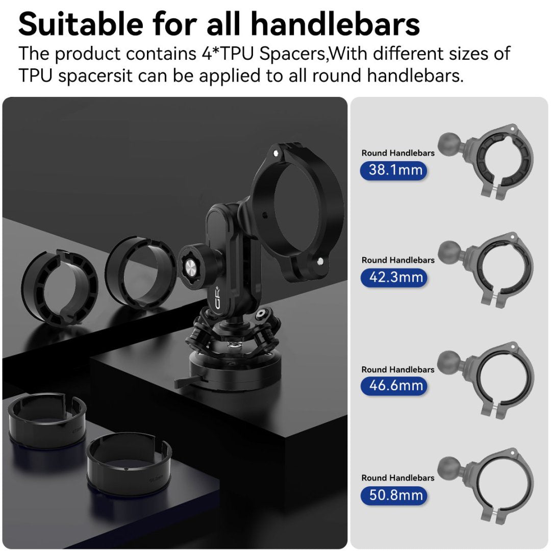 GRXPLORE GR-MT90-B 防盗车把安装套件带减震器