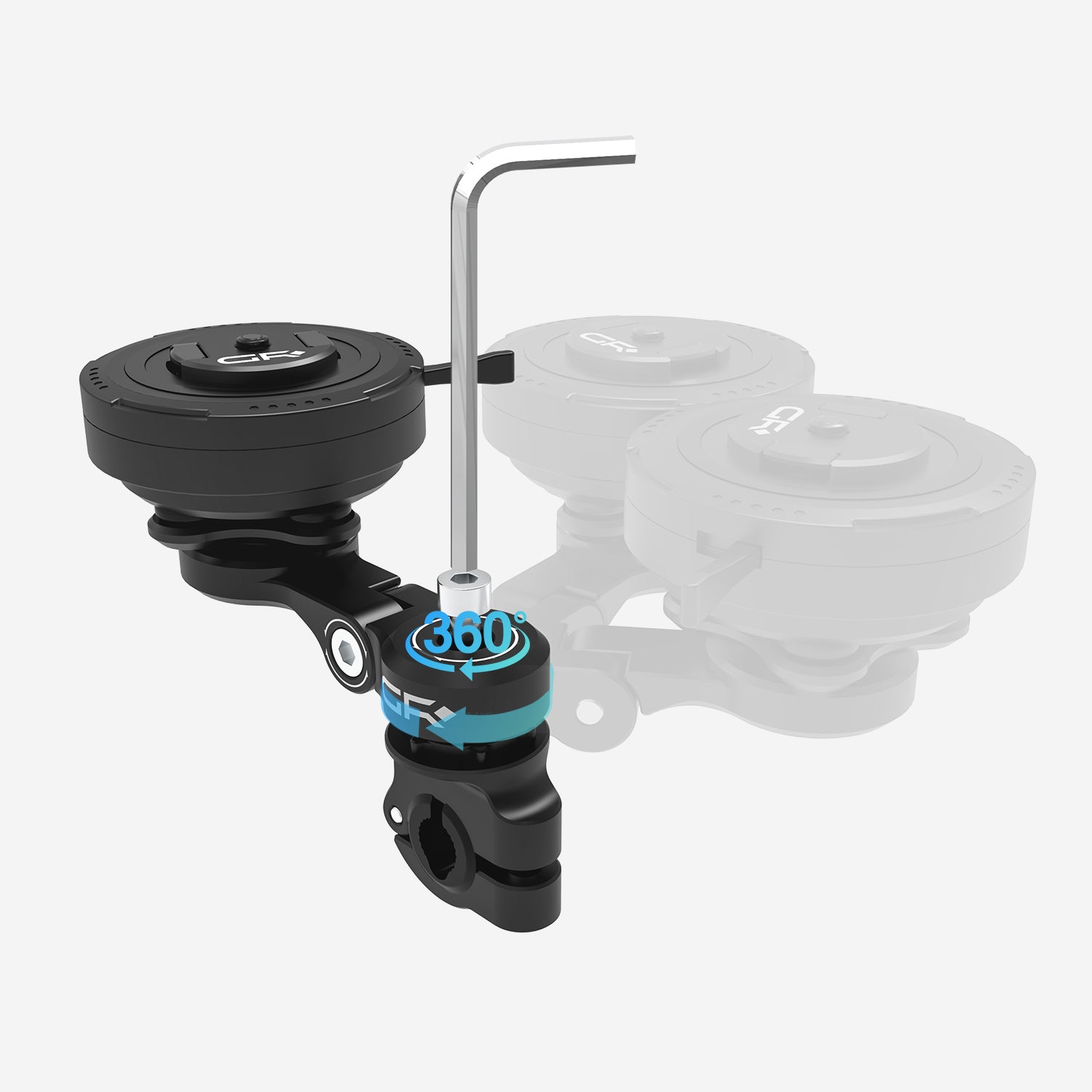 GRXPLORE GR-MT9 Soporte para travesaño/retrovisor con amortiguador de vibraciones PRO