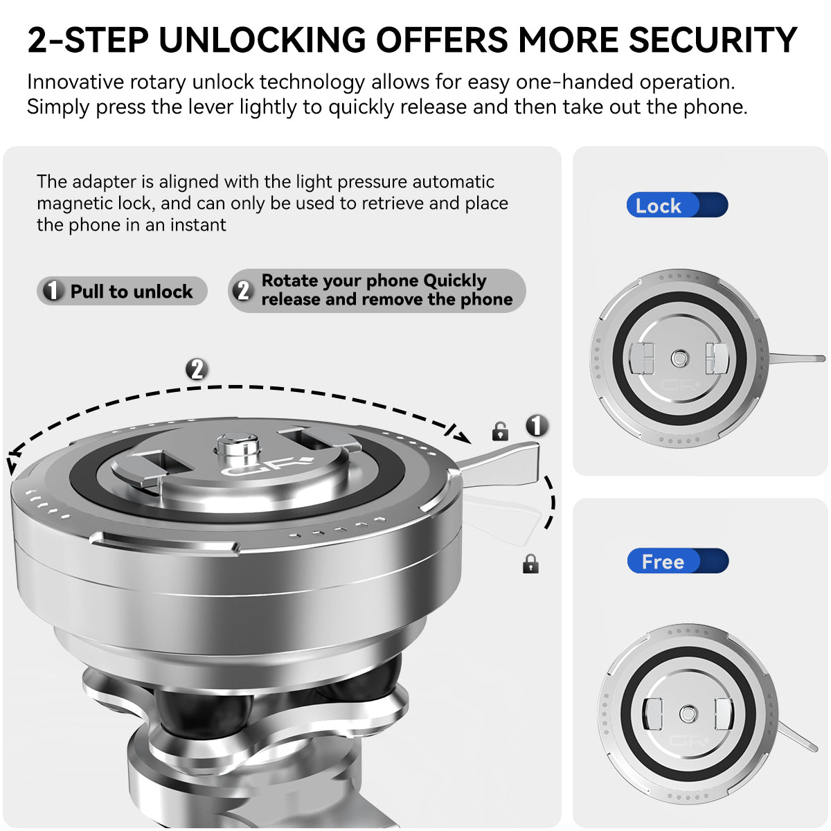 GRXPLORE Soporte de manillar GR-MT11-C con amortiguador de vibraciones PRO