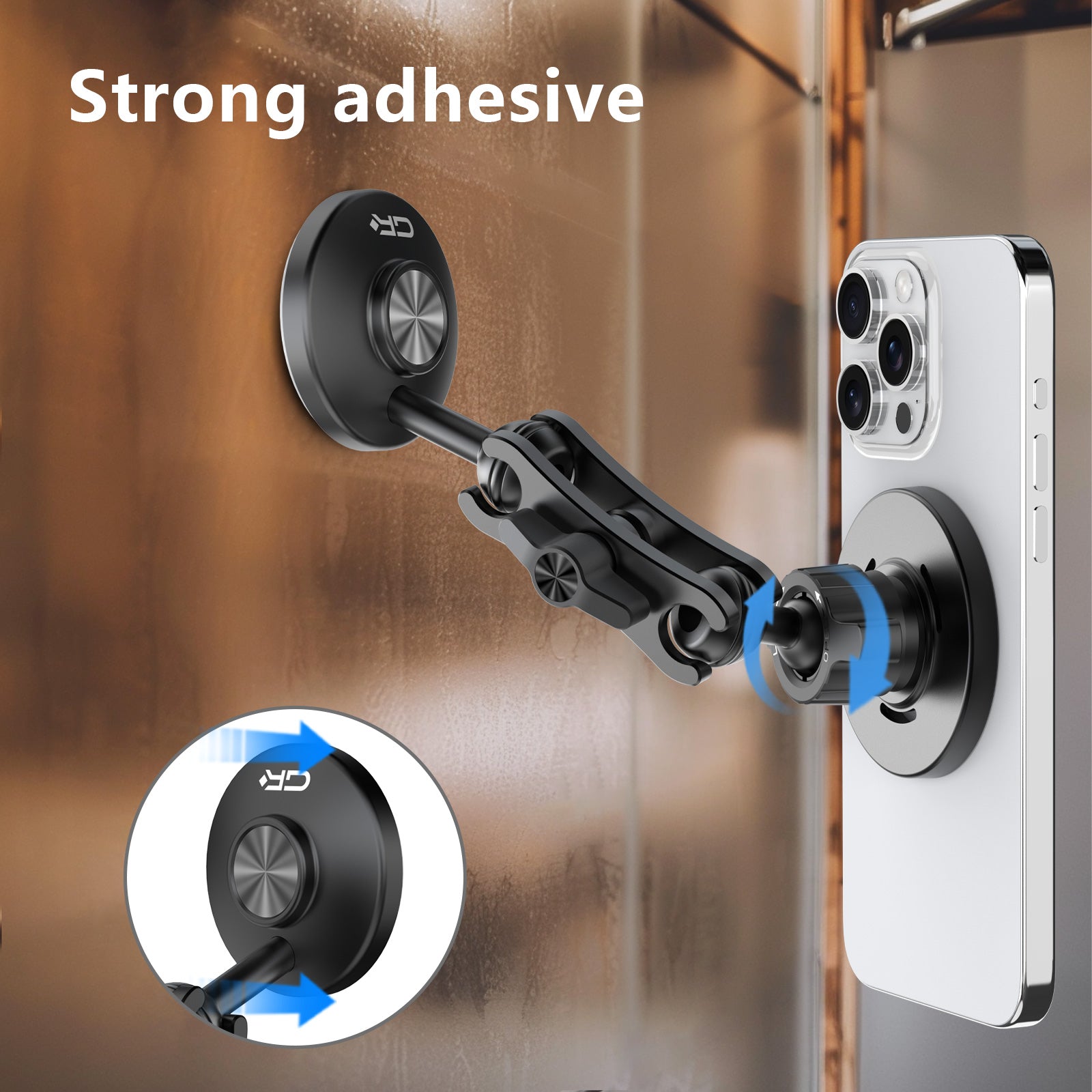 GRXPLORE GR-CX14 Magnetic Phone Mount for Desk & Car Dashboard
