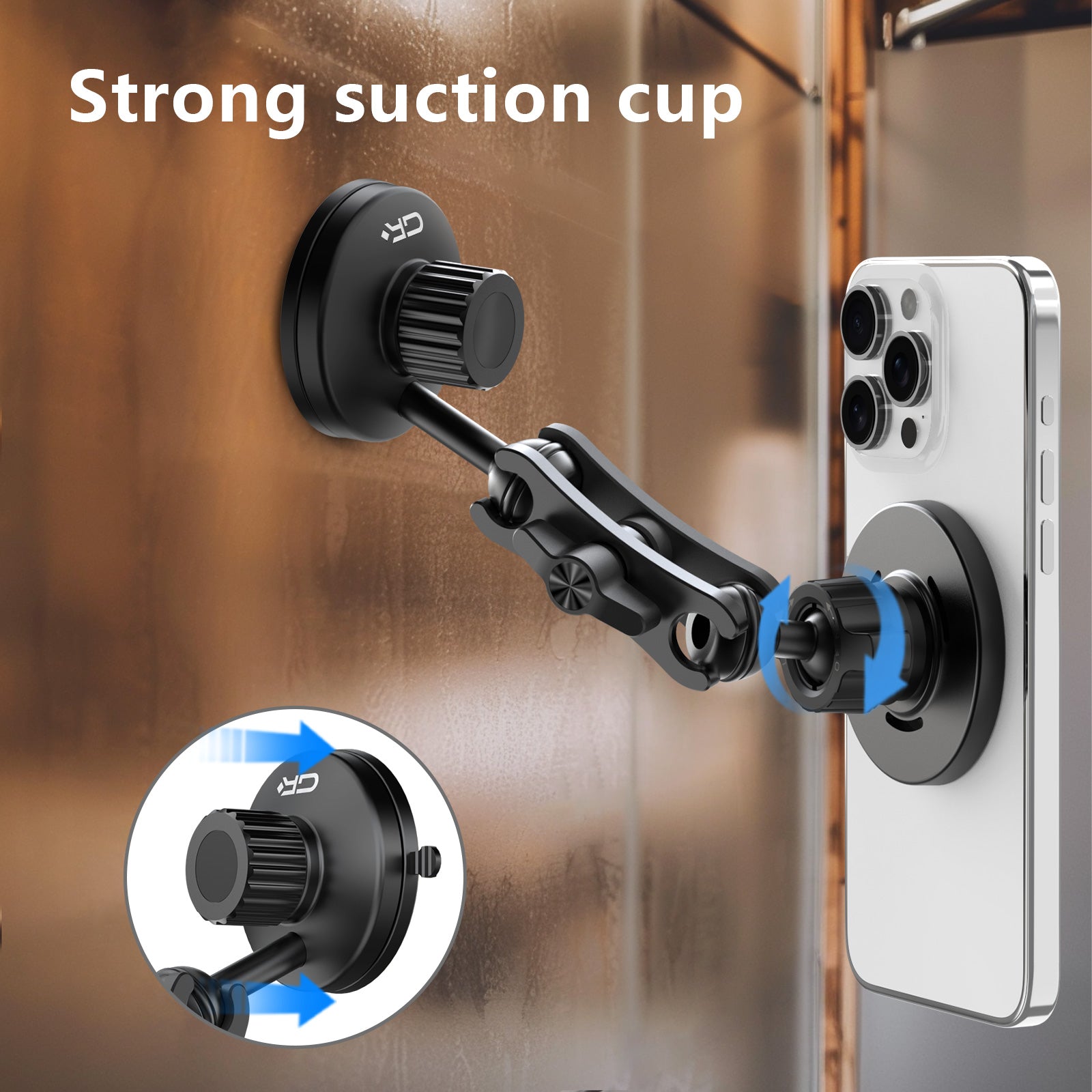 GRXPLORE GR-CX13 Magnetic Phone Mount for Desk & Car Dashboard