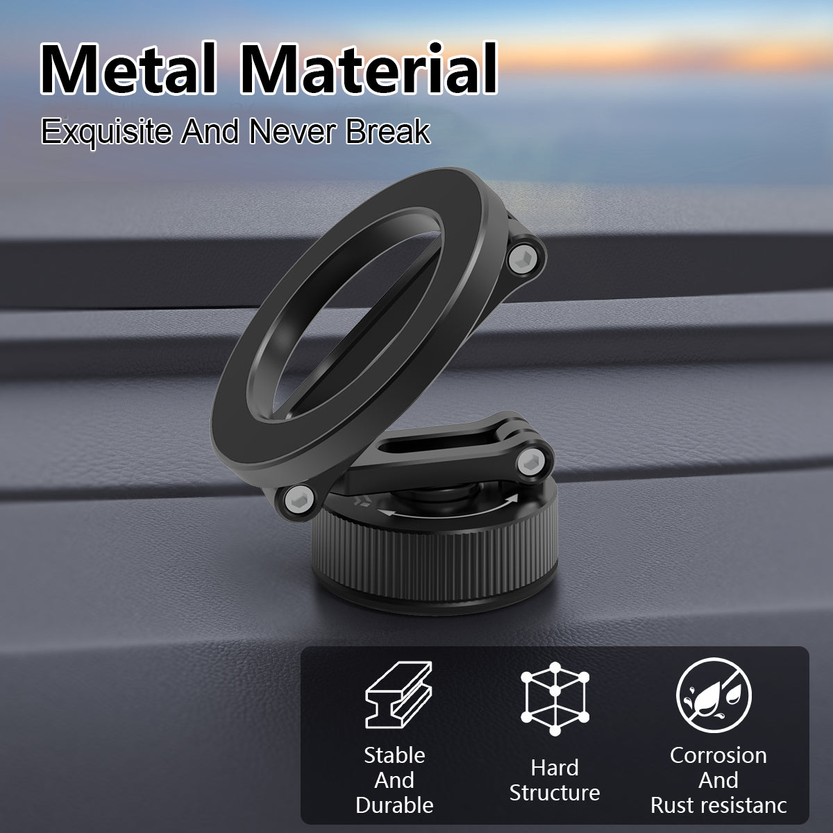 GRXPLORE GR-CX2 Magnetic Phone Mount for Desk & Car Dashboard