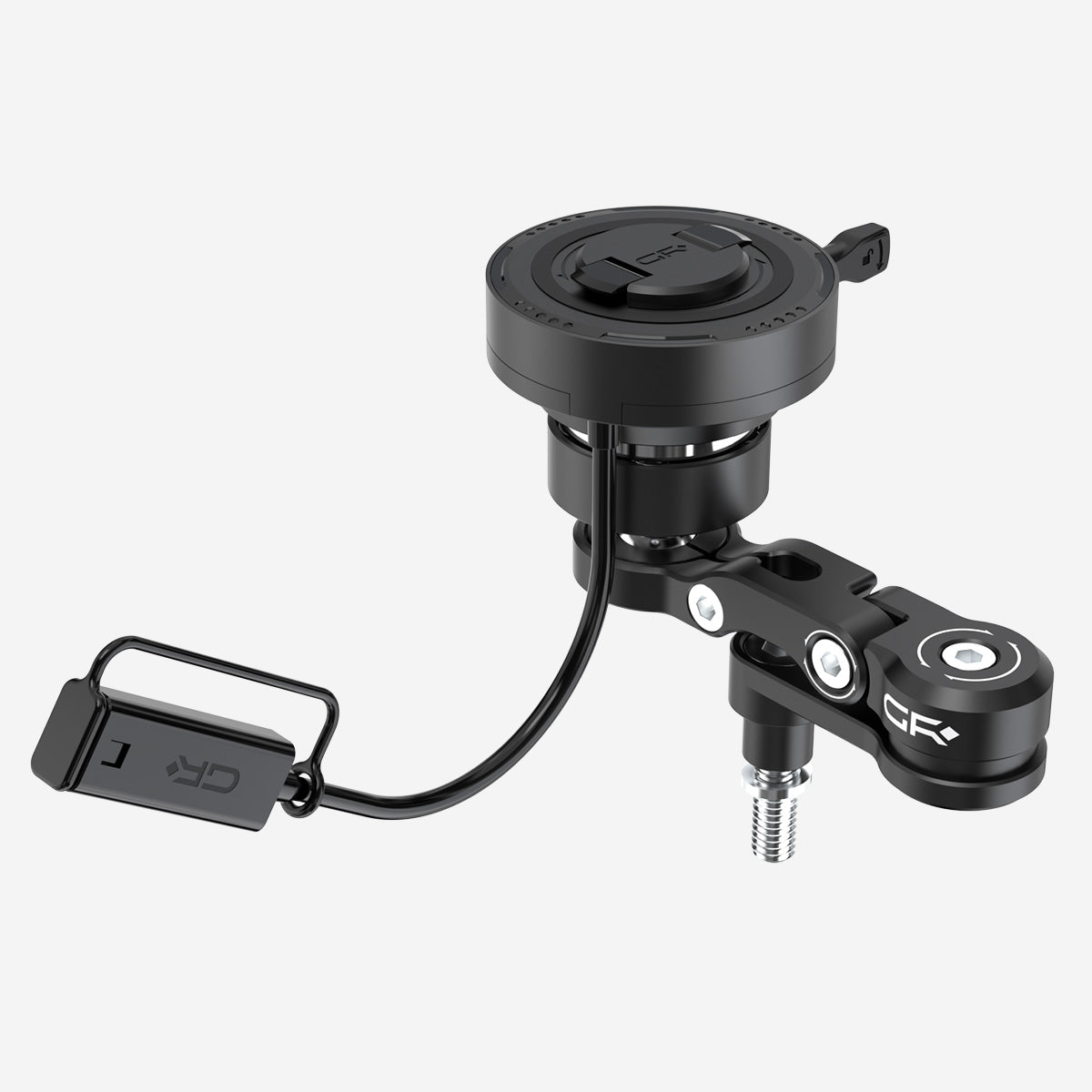 GRXPLORE GR-MW66 Soporte con perno de abrazadera para manillar con carga inalámbrica