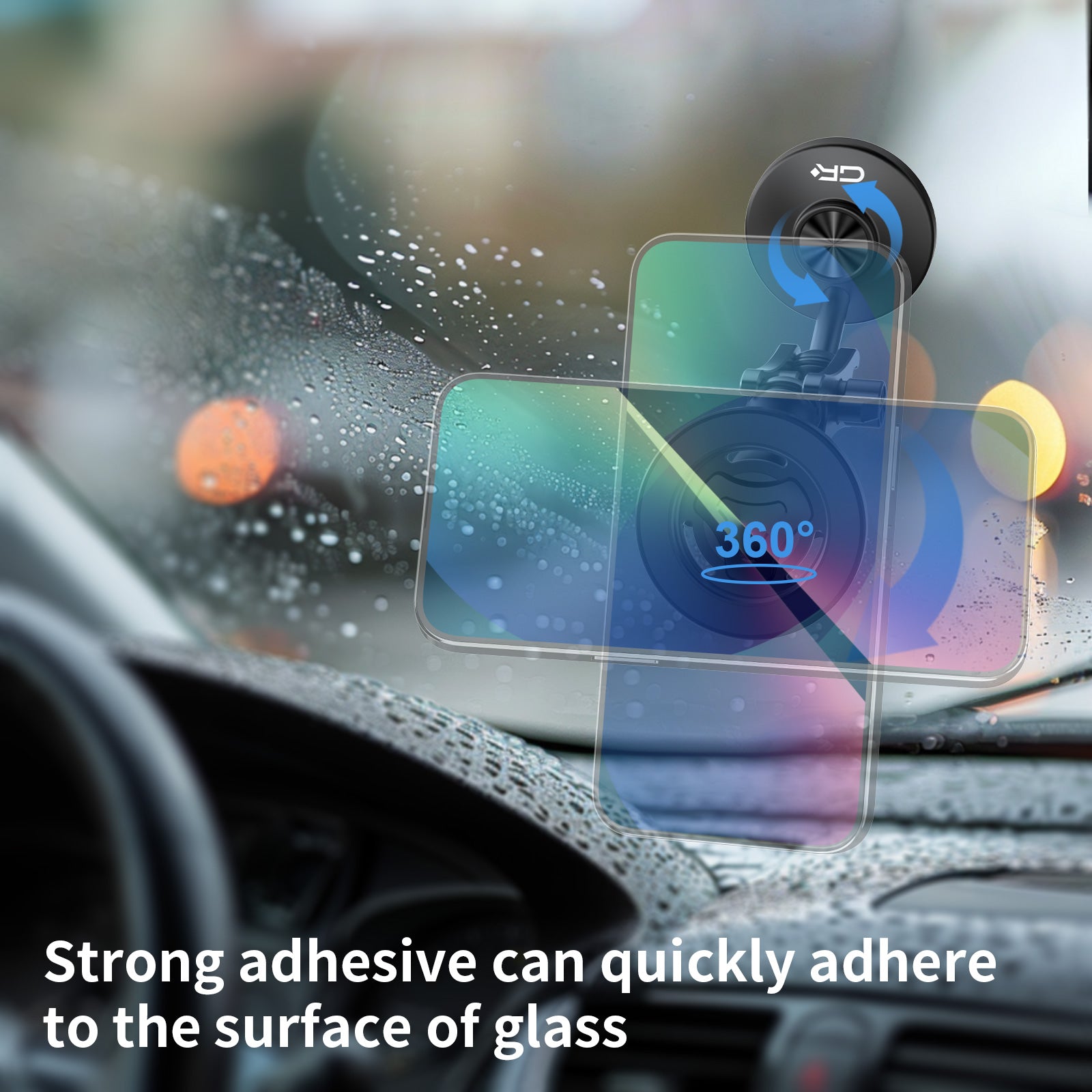 GRXPLORE GR-CX14 Magnetic Phone Mount for Desk & Car Dashboard