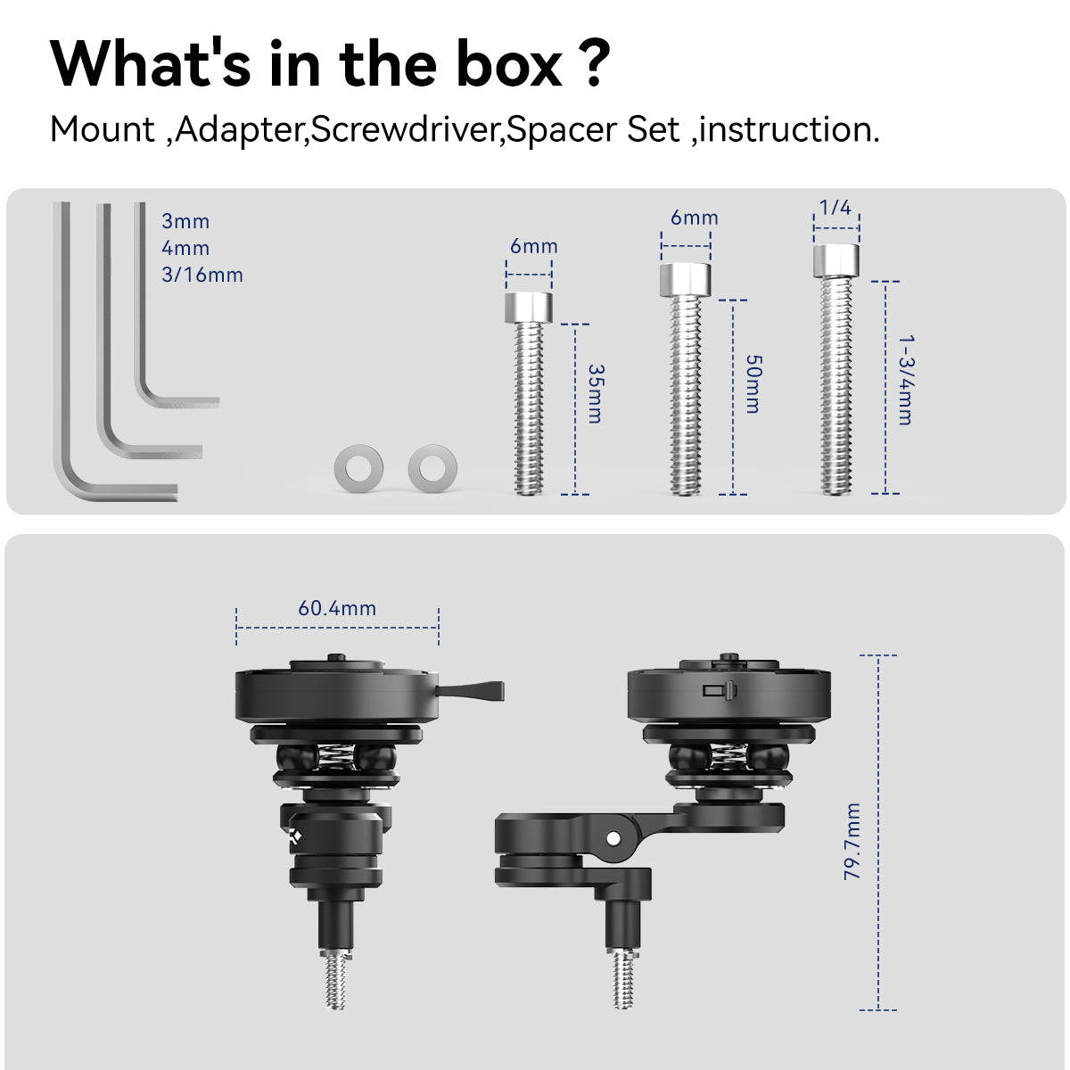 Soporte de Abrazadera de Manillar GRXPLORE GR-MT13-M6/M8/M10 con Amortiguador de Vibración PRO