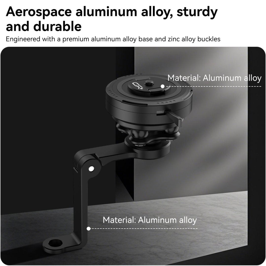 GRXPLORE GR-MT16 摩托车手机支架,适用于 M6/M8/M10 后视镜支架,带减震功能