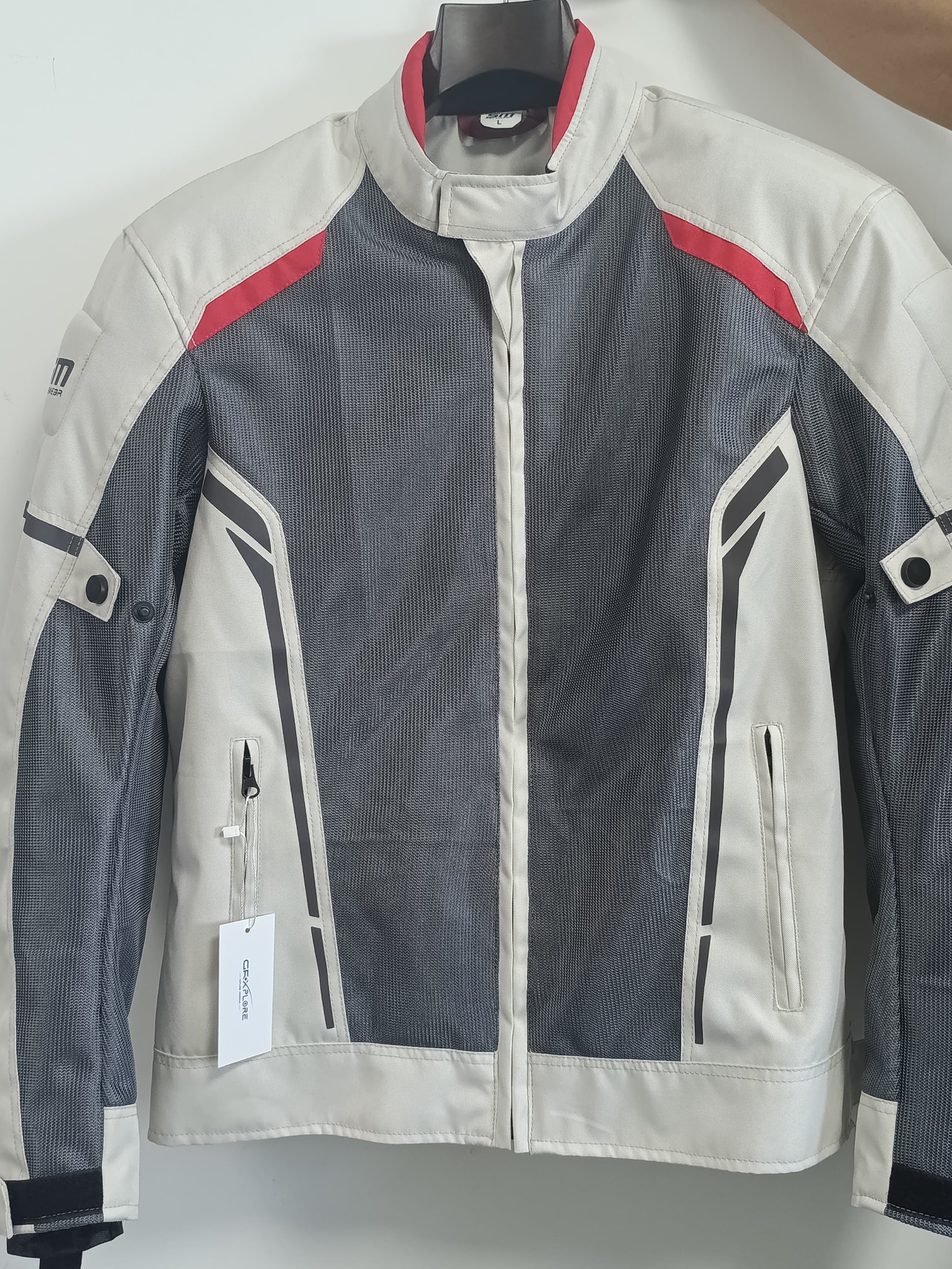 GRXPLORE Men’s Motorcycle Riding Jackets – All-Weather Water-Resistant Textile Biker Riding Coats