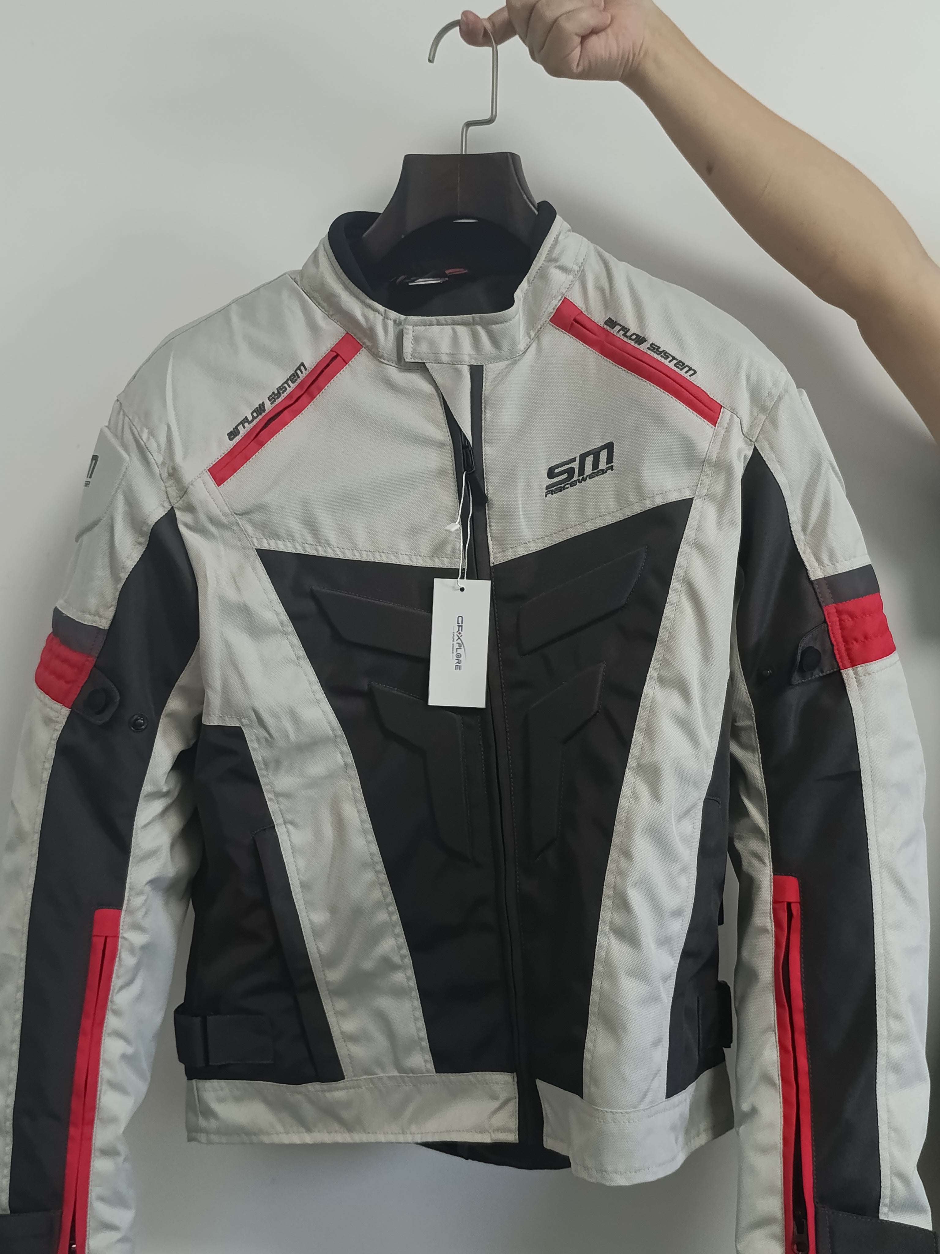 GRXPLORE Men’s Motorcycle Riding Coats, All-Weather Water-Resistant Textile Biker Riding Jackets with Armor