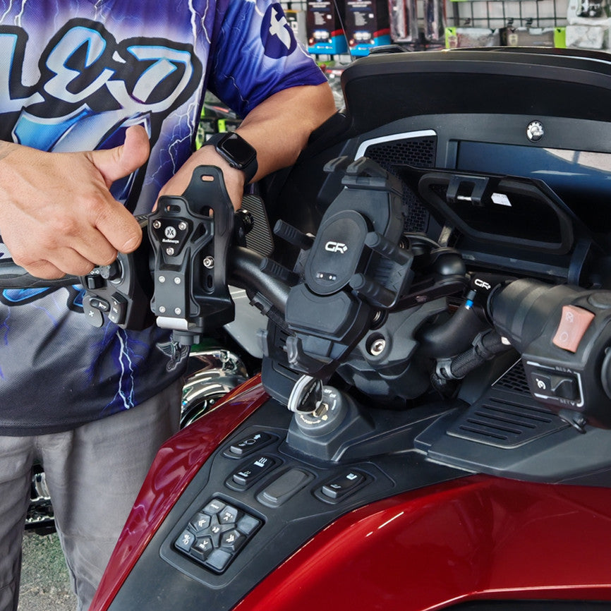 GRXPLORE GR-GS1 Motorcycle Phone Mount with Wireless Charging, Vibration Dampener