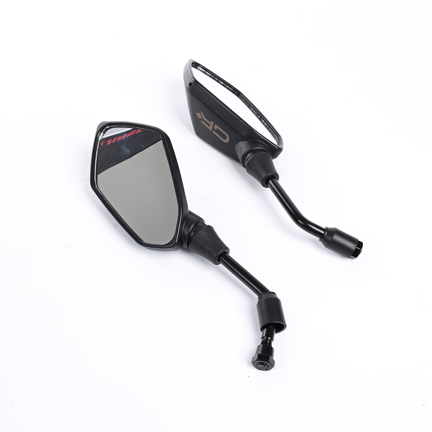 GR Motorcycle Mirrors - Handlebar Rear View Side Mirrors with M8 M10 Bolt - Fits Bike, Scooter, ATV, UTV, Dirt Bike