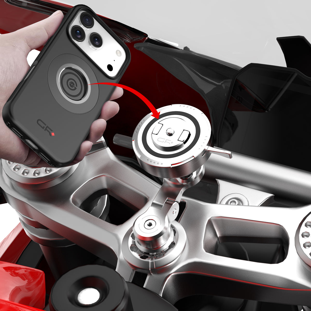 GRXPLORE GR-MT7-D Fork Stem Mount with Vibration Dampener PRO