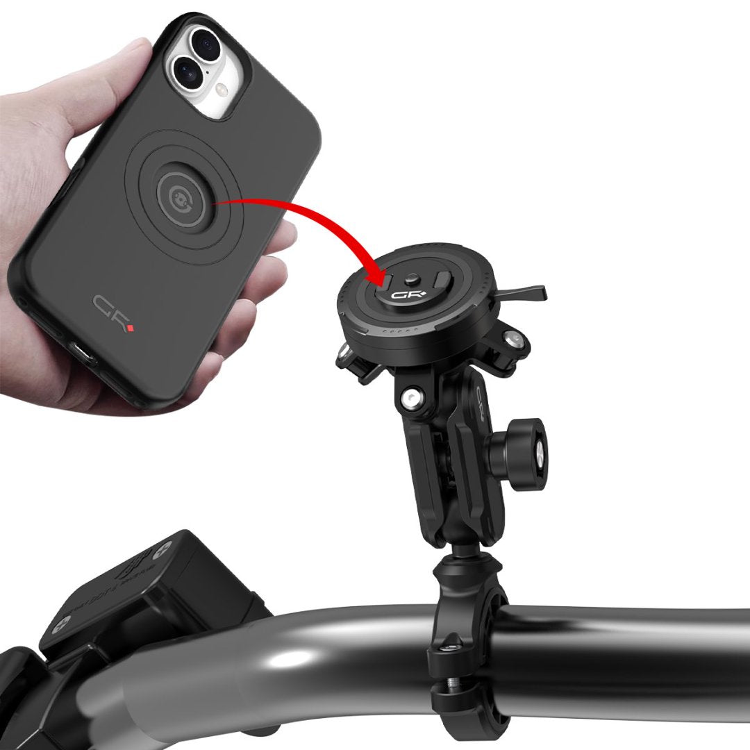 GRXPLORE GR-MT90-L Anti-theft Handlebar Mount Kit with Vibration Dampener
