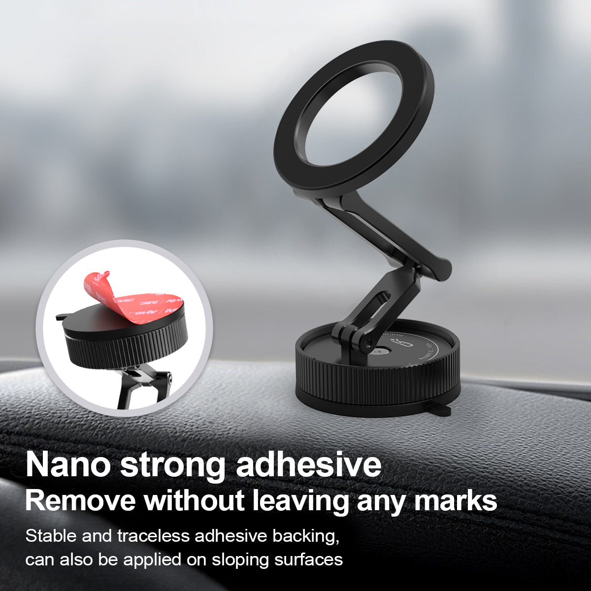 GRXPLORE GR-CX3 Magnetic Phone Mount for Desk & Car Dashboard