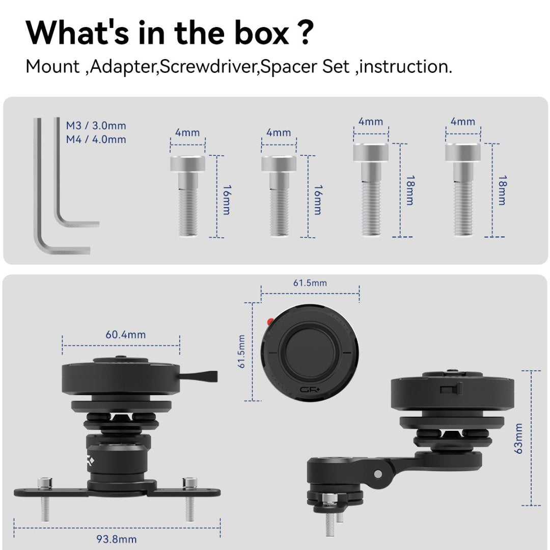 GRXPLORE GR-MT8 Brake Reservoir Mount with Vibration Dampener PRO