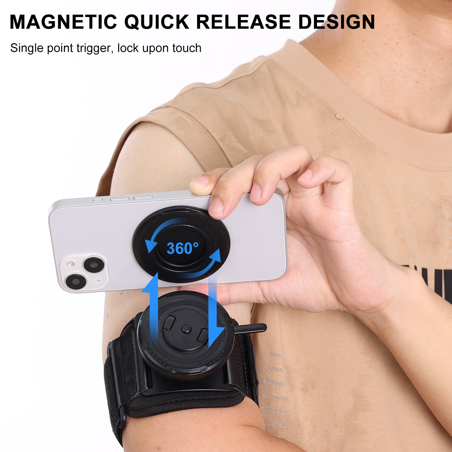 JK-YD703 Gym Armband Phone Holder with Universal Adapter