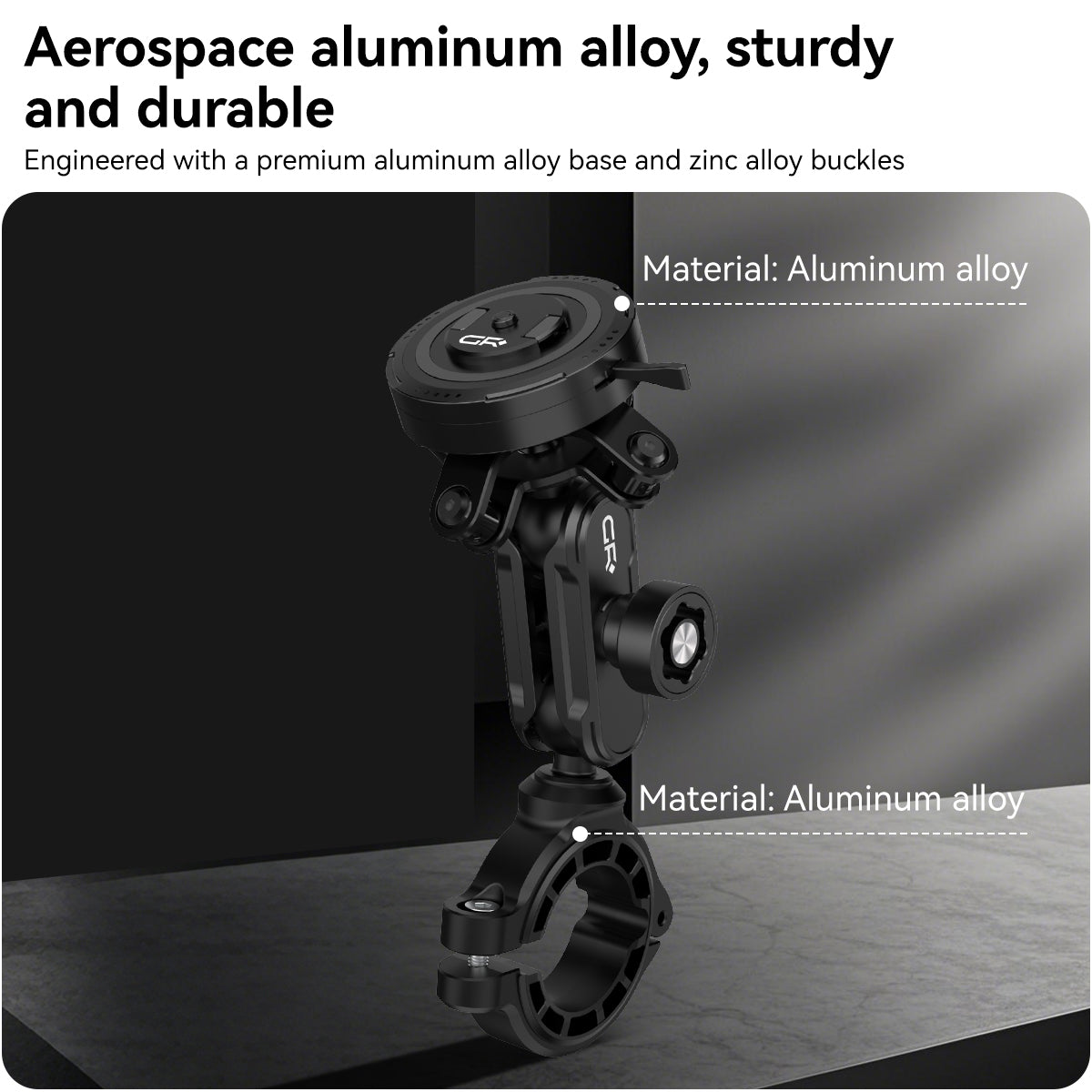 Soporte Antirrobo GRXPLORE GR-MT90-L para Manillar con Amortiguador de Vibraciones