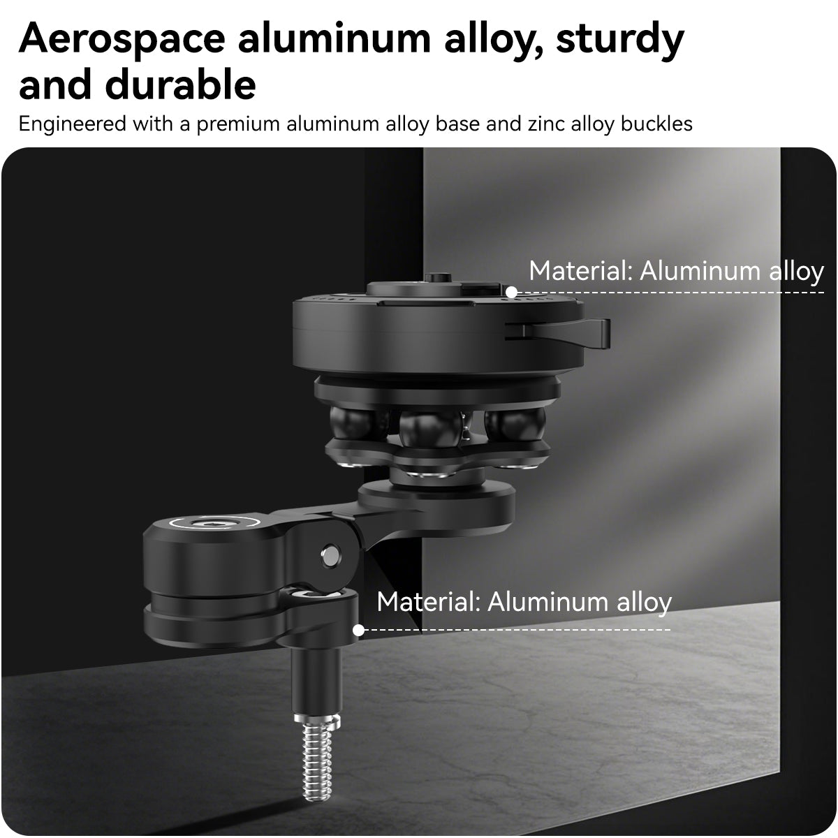 Soporte de Abrazadera de Manillar GRXPLORE GR-MT13-M6/M8/M10 con Amortiguador de Vibración PRO