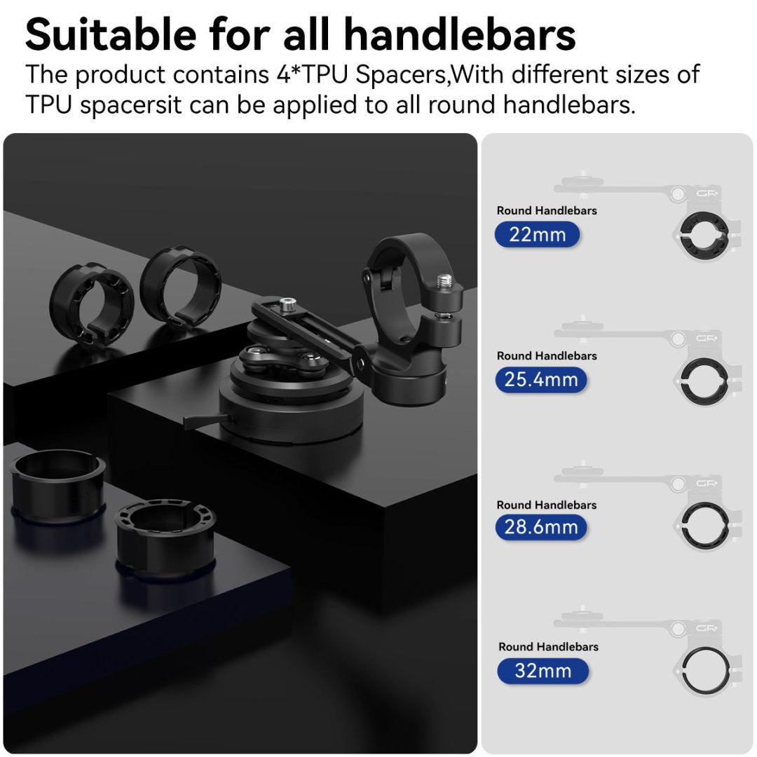 GRXPLORE GR-MT12 Handlebar Mount Kit with Vibration Dampener PRO