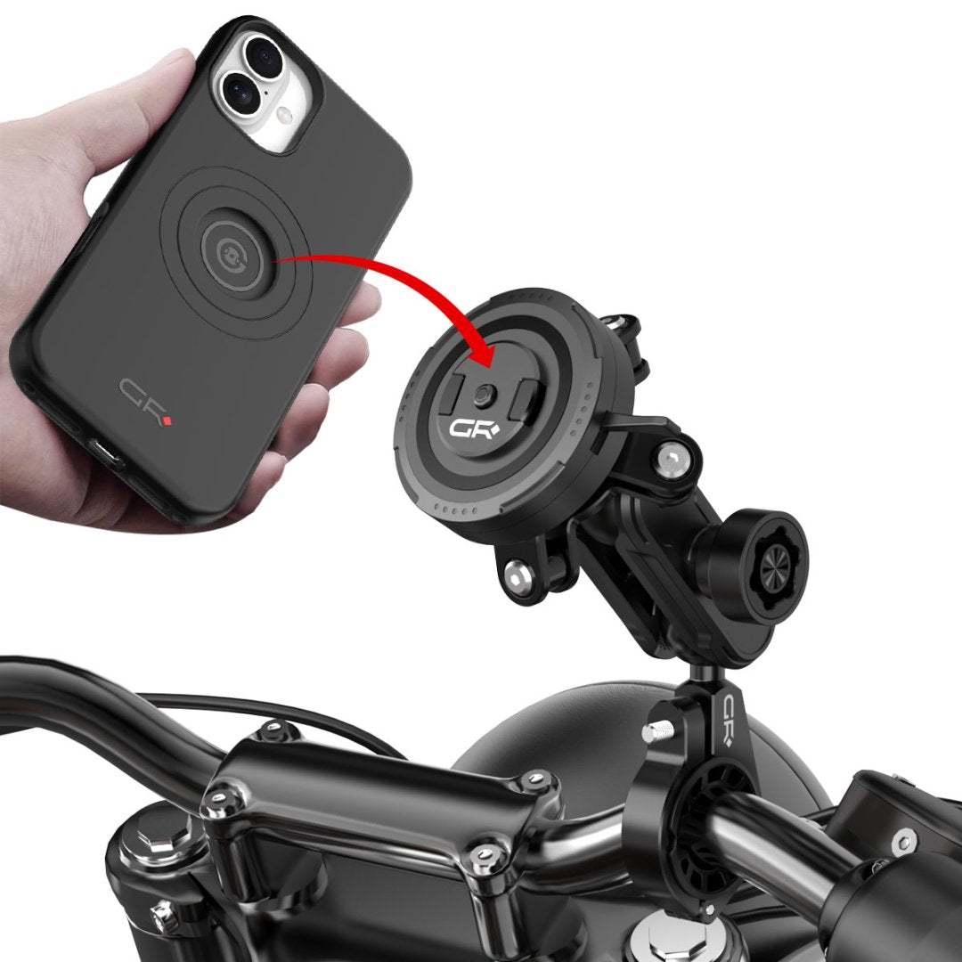GRXPLORE GR-MT6-B Anti-theft Handlebar Mount Kit with Vibration Dampener