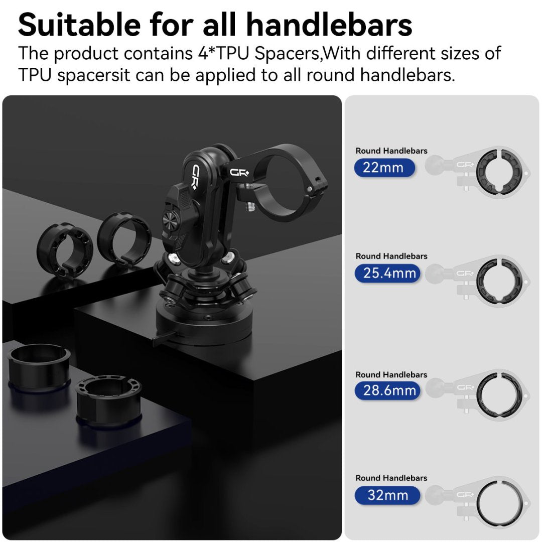 GRXPLORE GR-MT6 Handlebar Mount Kit with Vibration Dampener