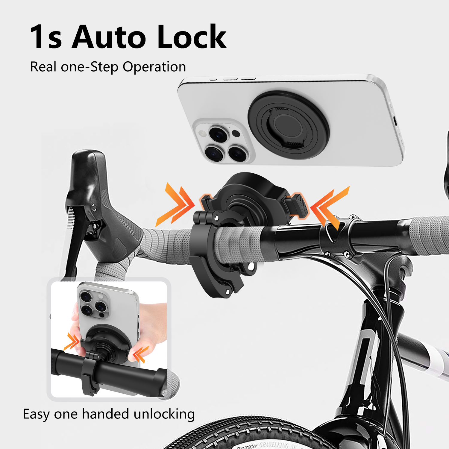 JK-KC802 Mobile Phone Holder for Cycling with Universal Adapter