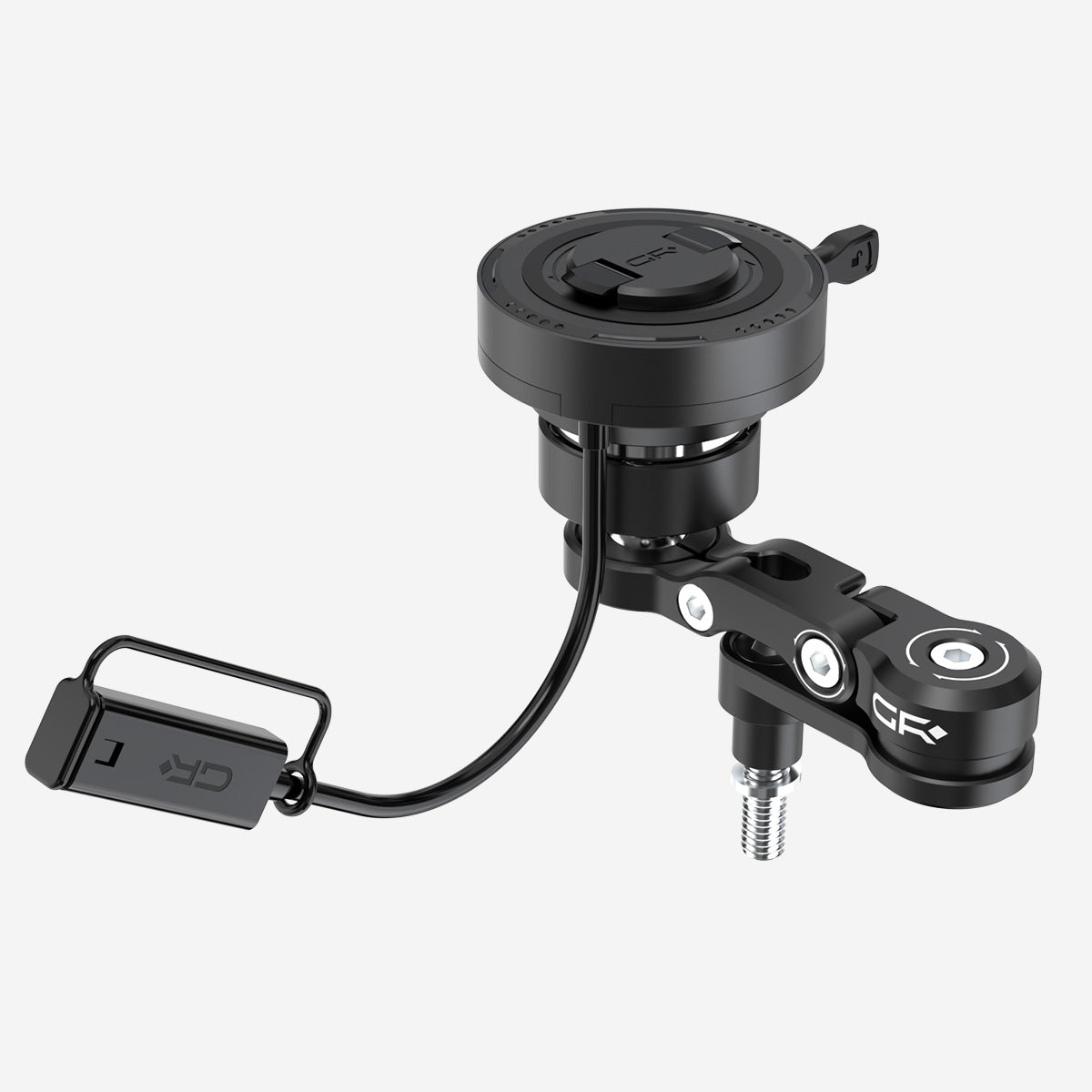 GRXPLORE GR-MW66 Soporte con perno de abrazadera para manillar con carga inalámbrica