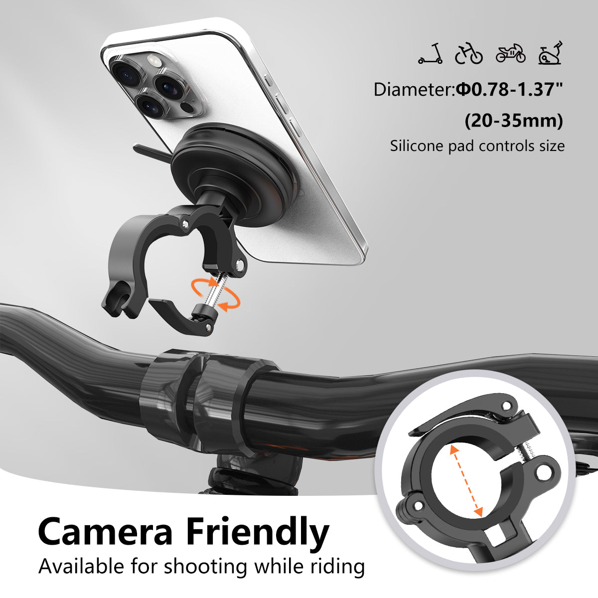 JK-KC804 Magnetic Quick Release Cycling Mount and Adapter