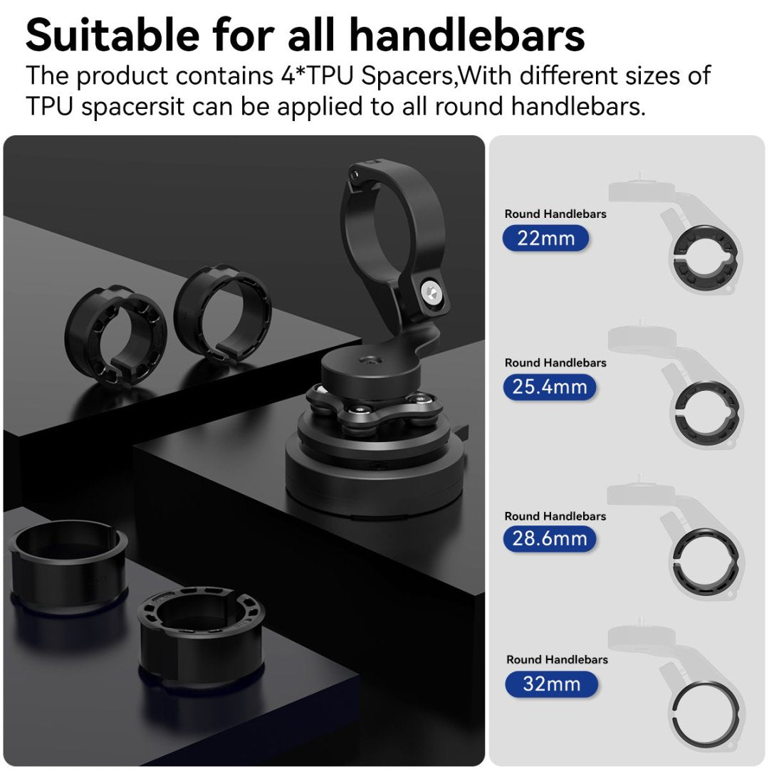 GRXPLORE GR-MT10 Handlebar Mount Kit with Vibration Dampener PRO