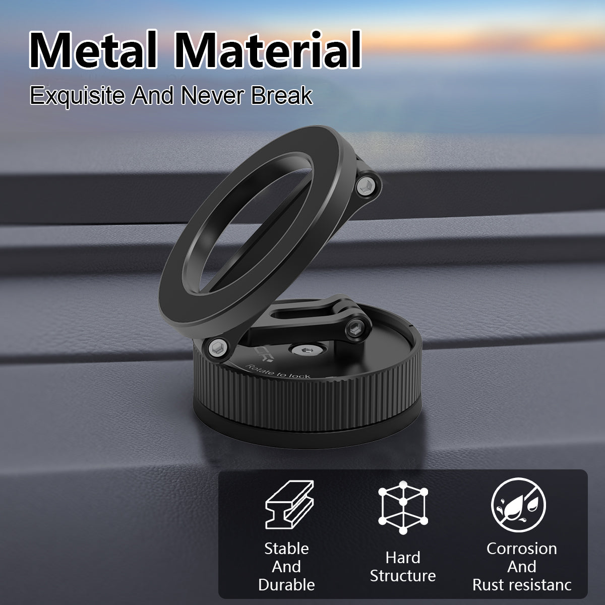 GRXPLORE GR-CX3 Magnetic Phone Mount for Desk & Car Dashboard