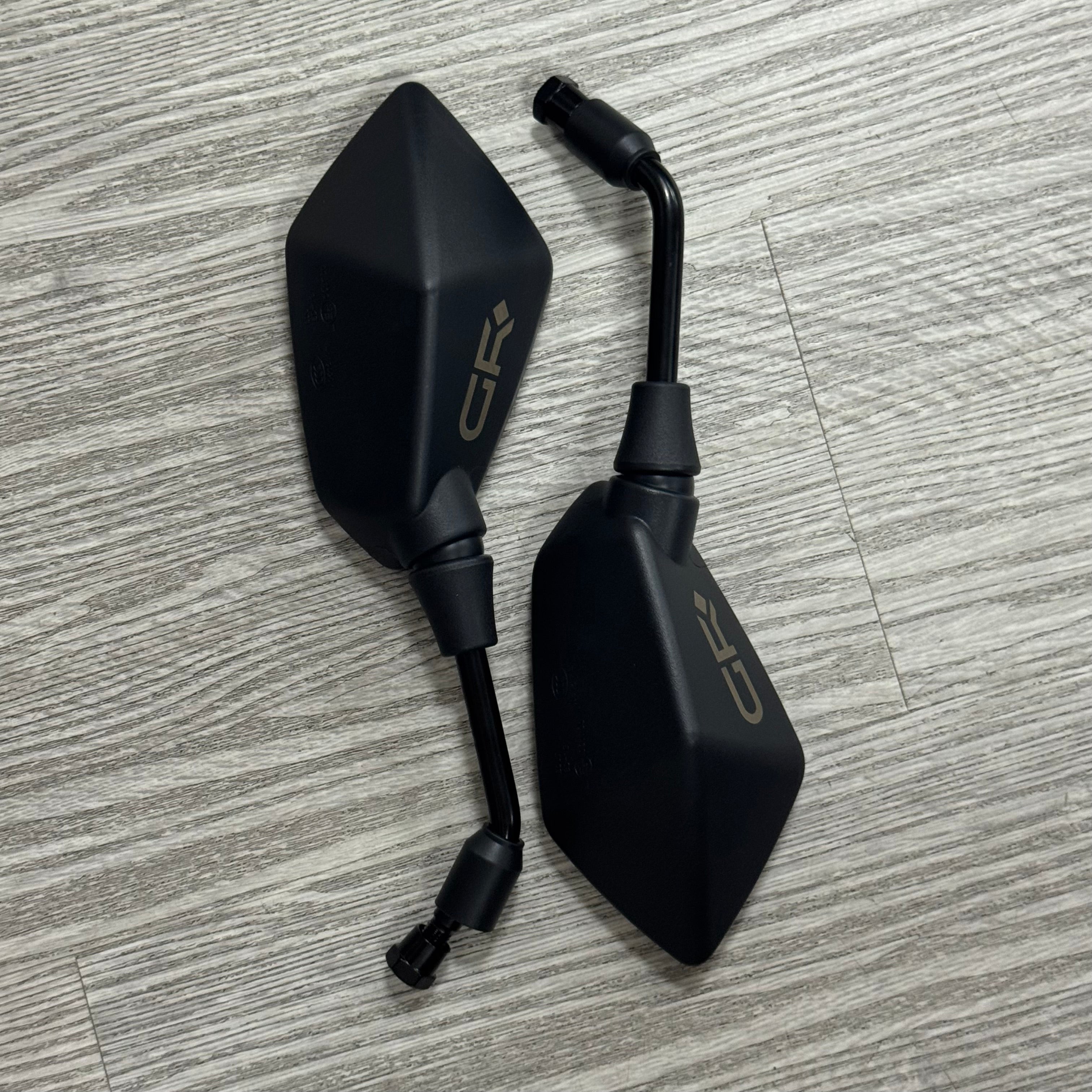 GR Motorcycle Mirrors - Handlebar Rear View Side Mirrors with M8 M10 Bolt - Fits Bike, Scooter, ATV, UTV, Dirt Bike