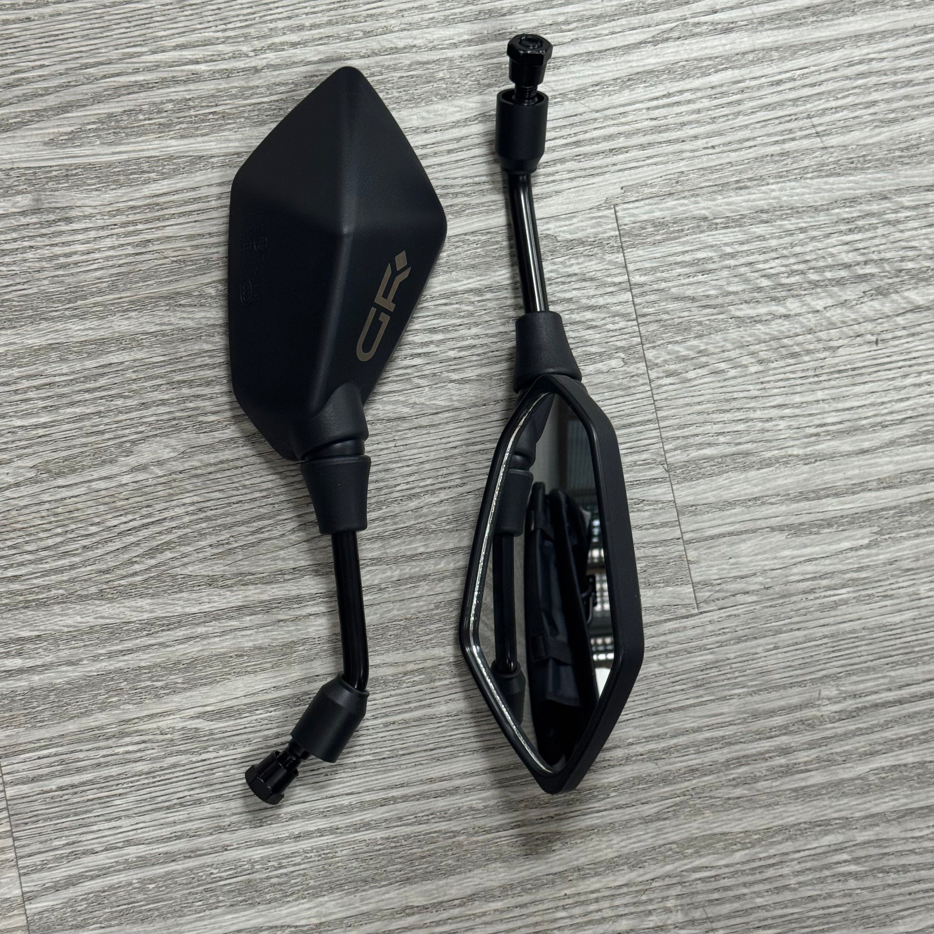 GR Motorcycle Mirrors - Handlebar Rear View Side Mirrors with M8 M10 Bolt - Fits Bike, Scooter, ATV, UTV, Dirt Bike