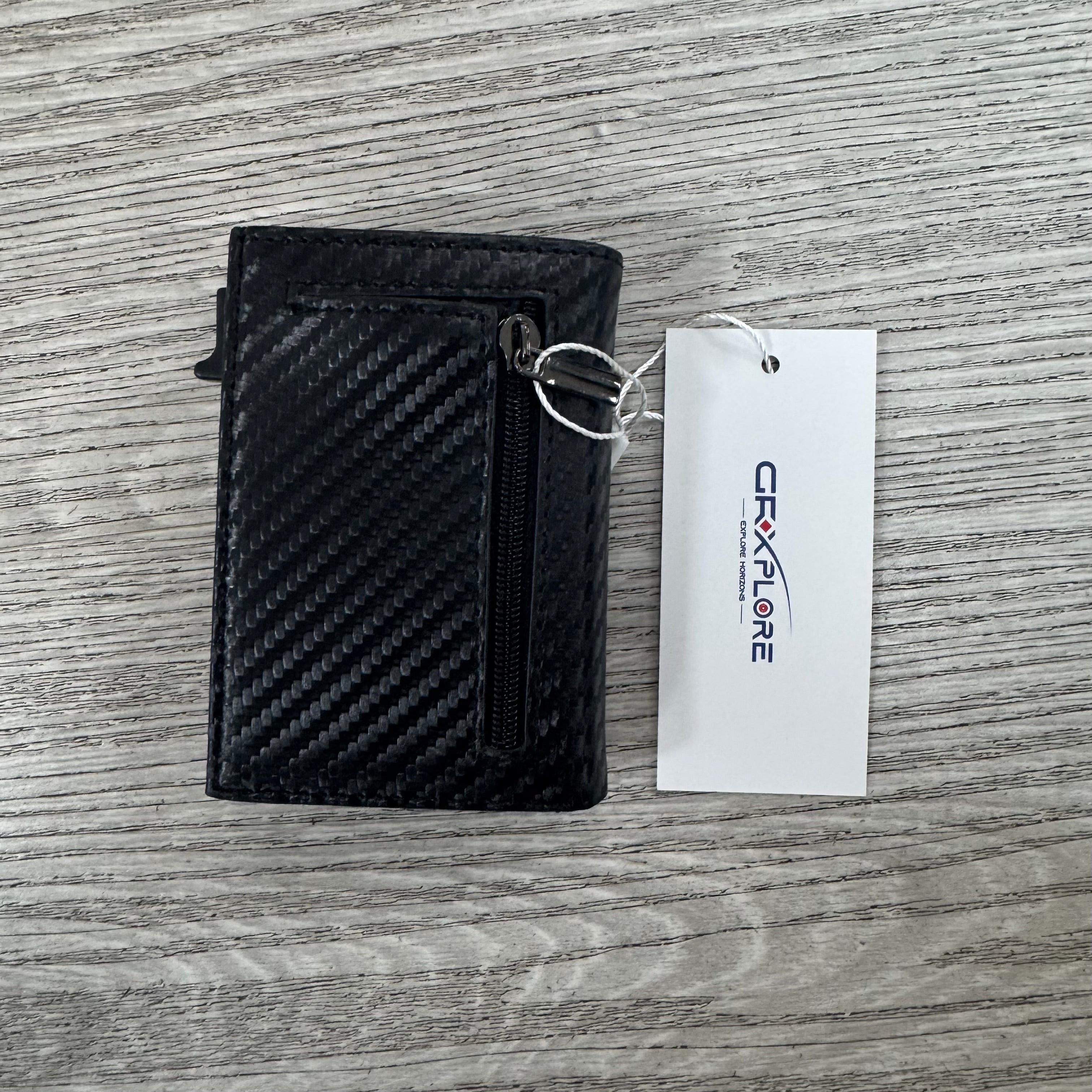 GRXPLORE Slim Wallet for Men with RFID Blocking, Minimalist Front Pocket Bifold Card Holder, Leather Business Wallet Gift